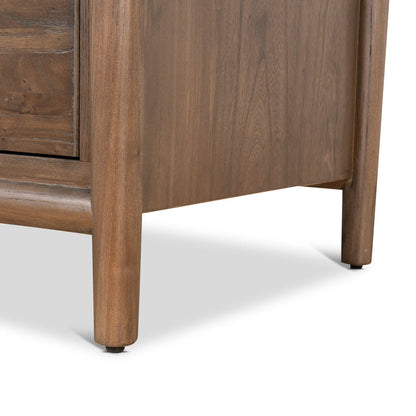 6 Drawer Wooden Chest - Walnut