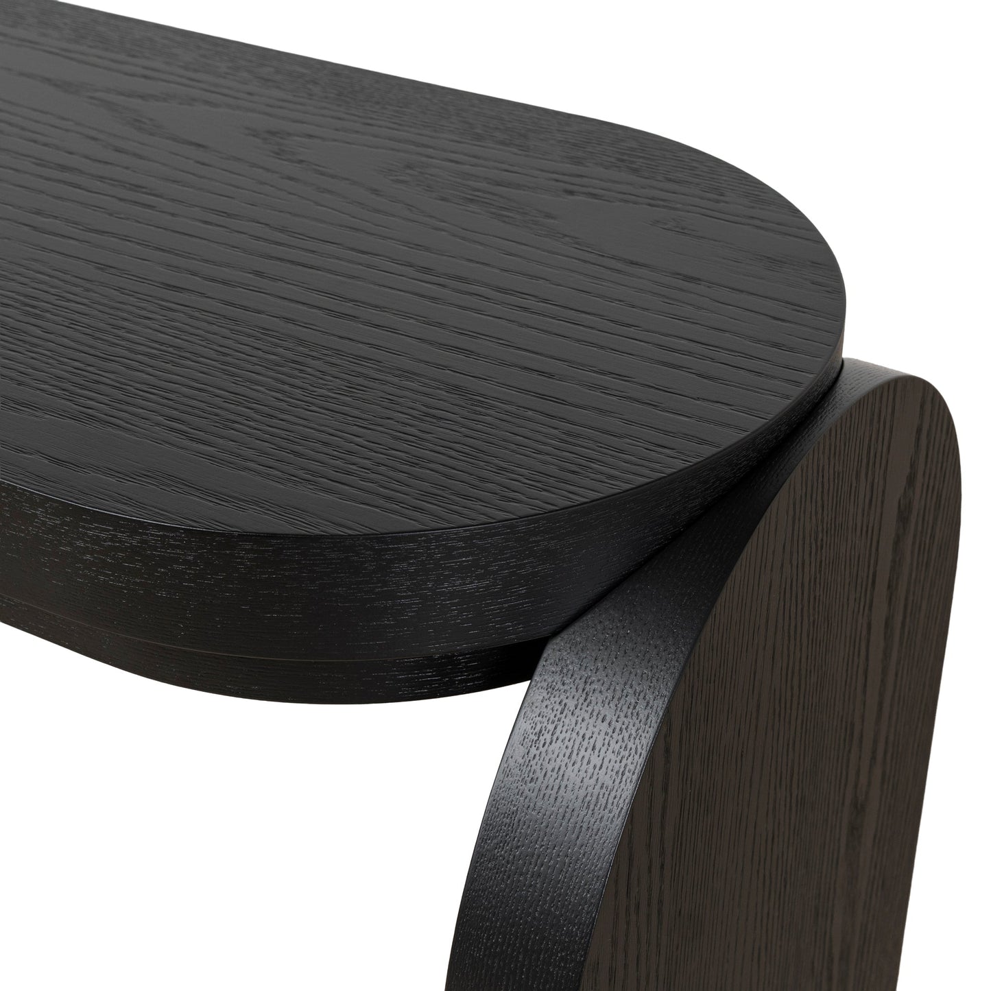 1.7m Console Table - Textured Espresso Black