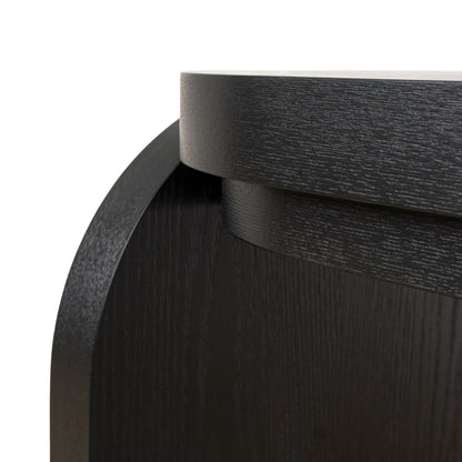1.7m Console Table - Textured Espresso Black