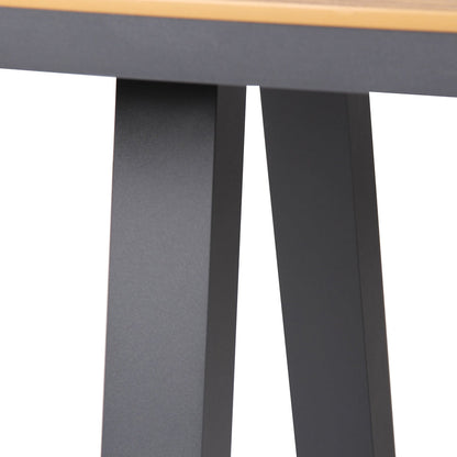 1.8m Charcoal Outdoor Dining Table - Natural