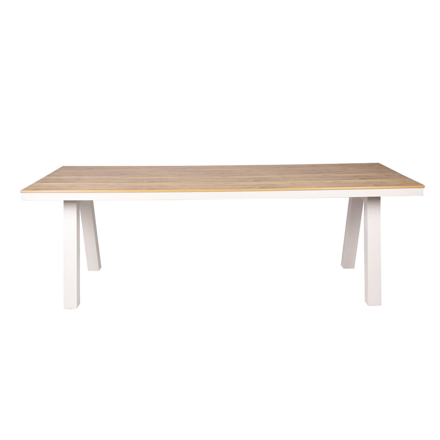 2.3m Sand White Outdoor Dining Table - Natural