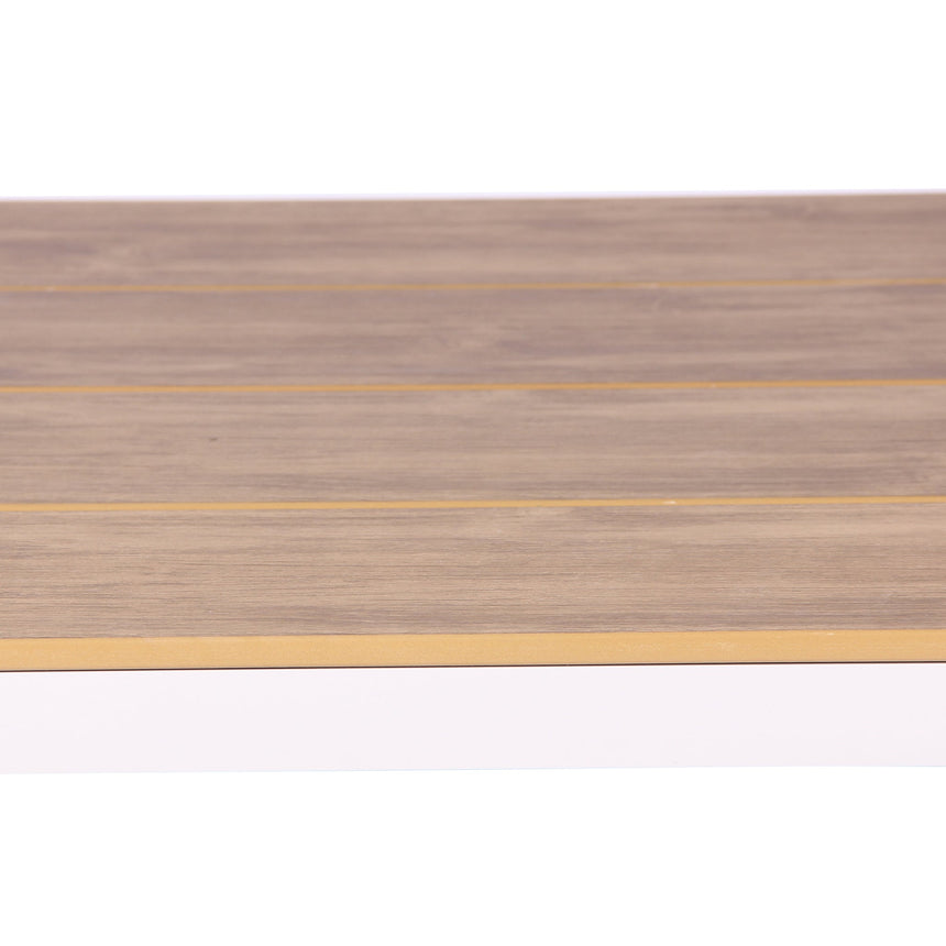 2.3m Sand White Outdoor Dining Table - Natural