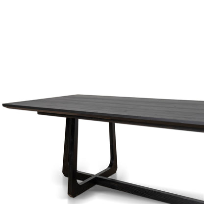 Ex Display Mullins 3m Oak Dining Table - Black