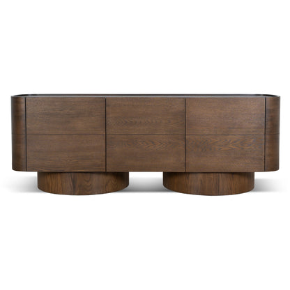 2.2m Buffet Unit - Caramel Oak