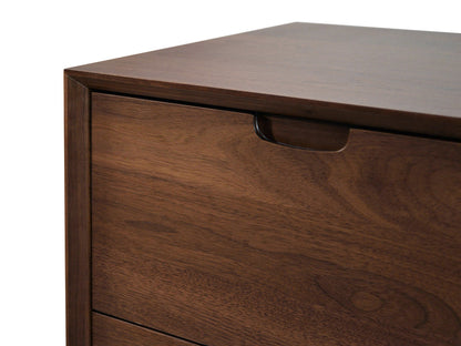 3 Drawer Chest Scandinavian Design - Walnut
