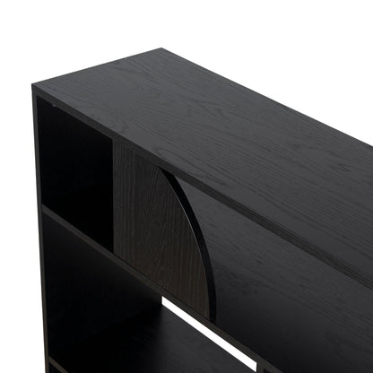 CDT10595-KD 1.6m (H) Book Shelf - Full Black
