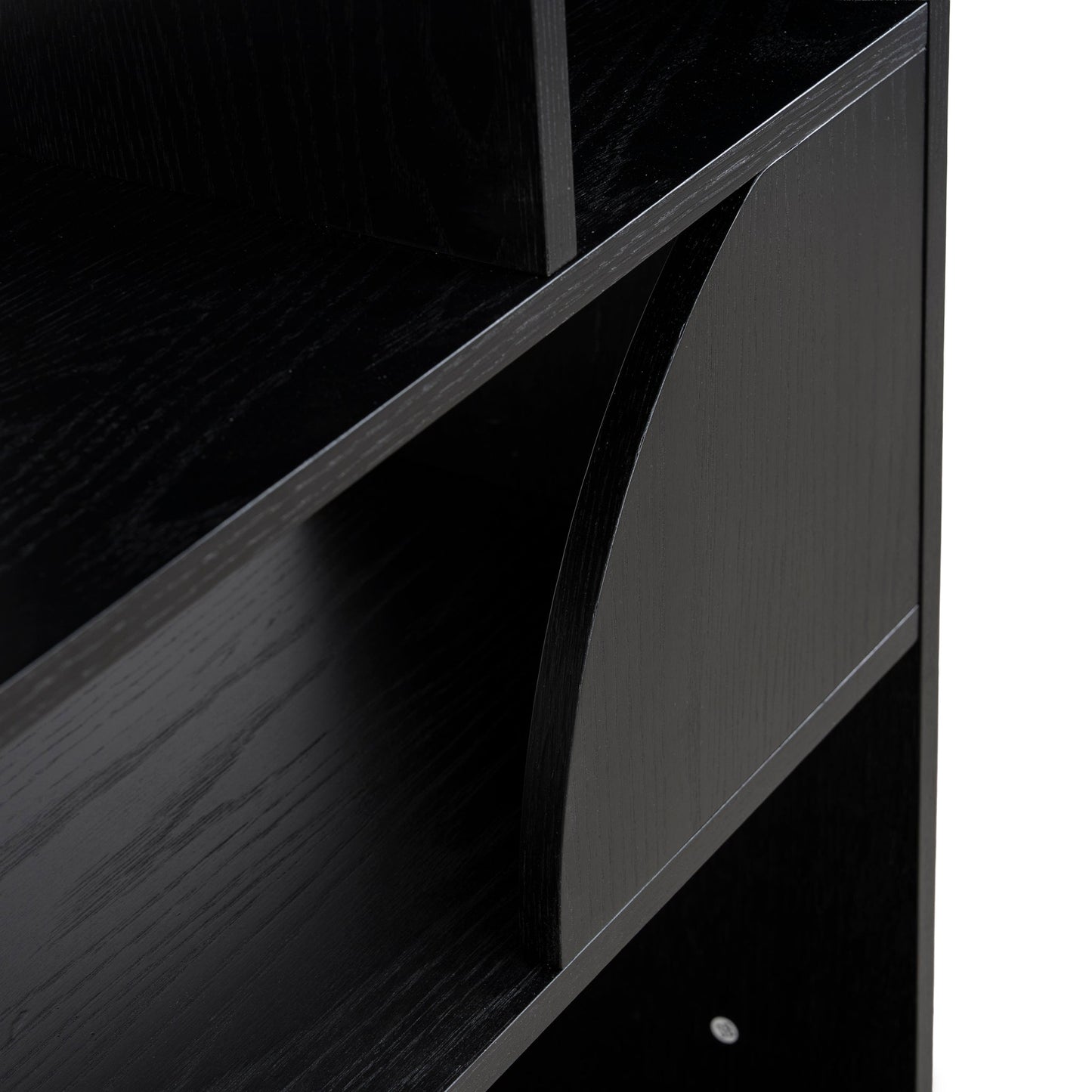 CDT10595-KD 1.6m (H) Book Shelf - Full Black