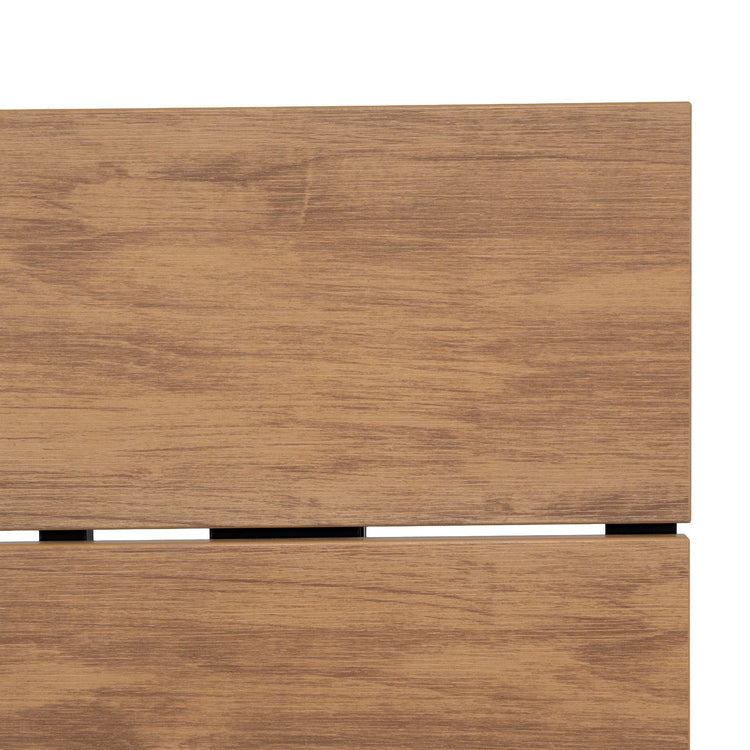 Monderra 1.6m Outdoor Dining Table – Black Frame, Natural Top – view 17