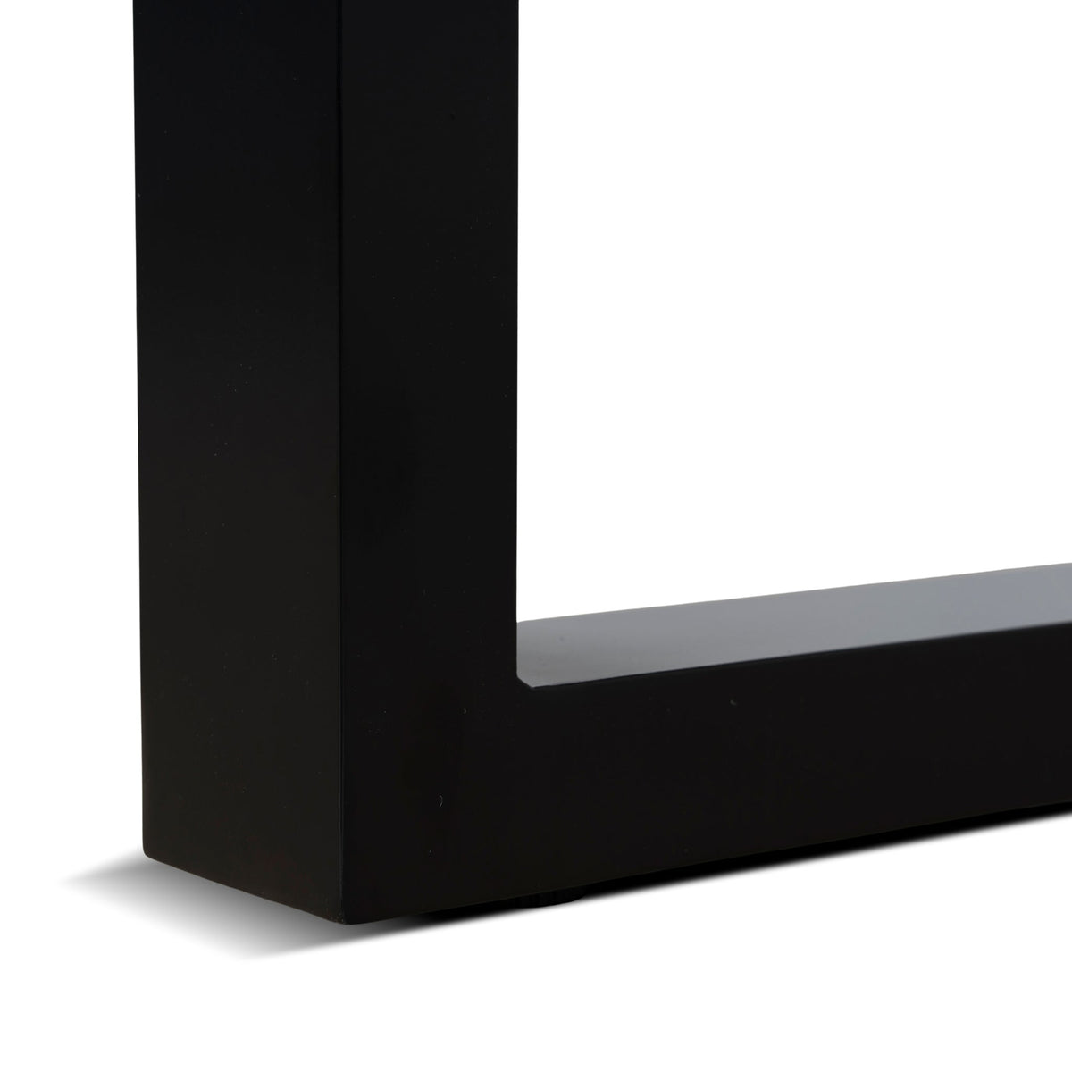 Monderra 1.6m Outdoor Dining Table – Black Frame, Natural Top – view 9
