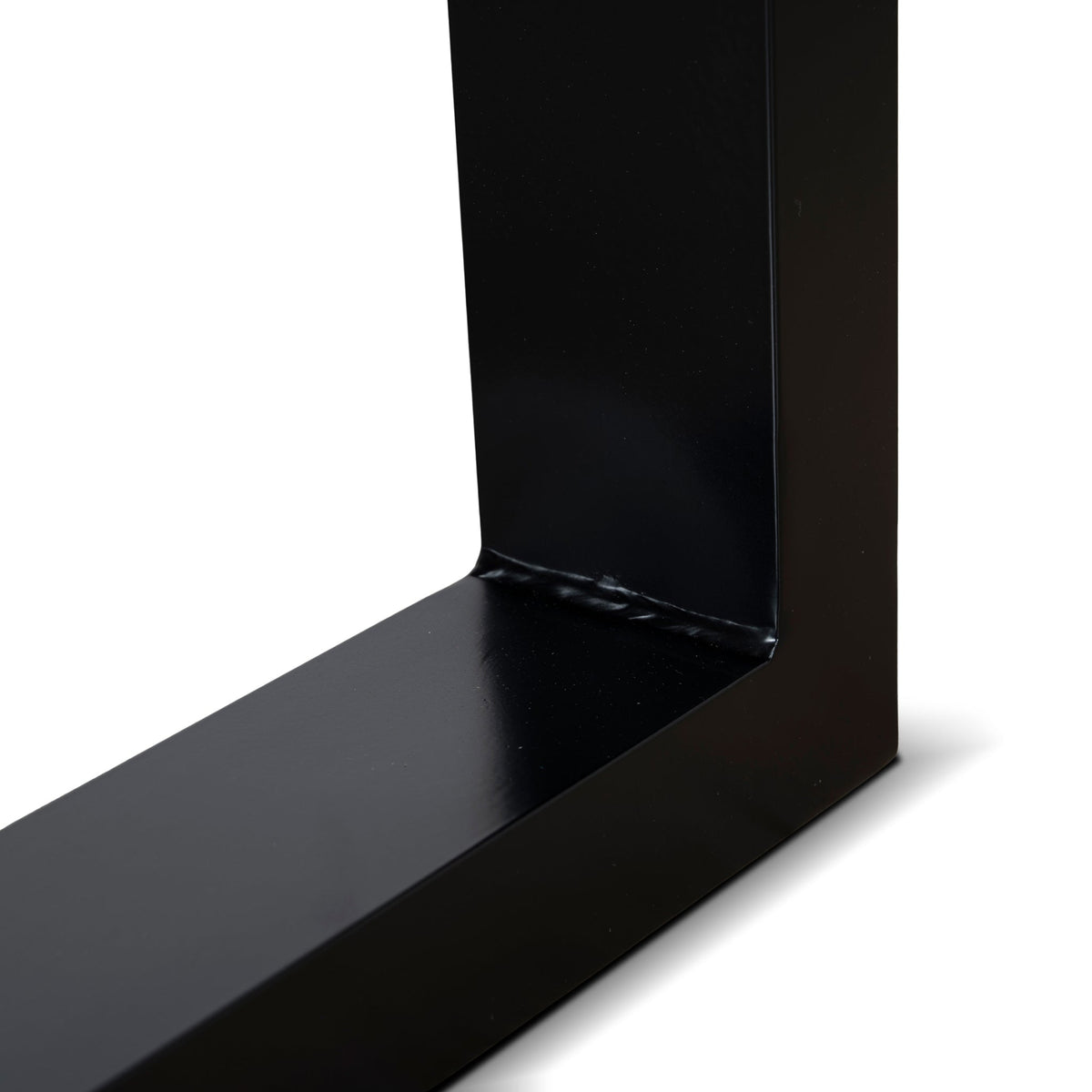 Monderra 1.6m Outdoor Dining Table – Black Frame, Natural Top – view 10