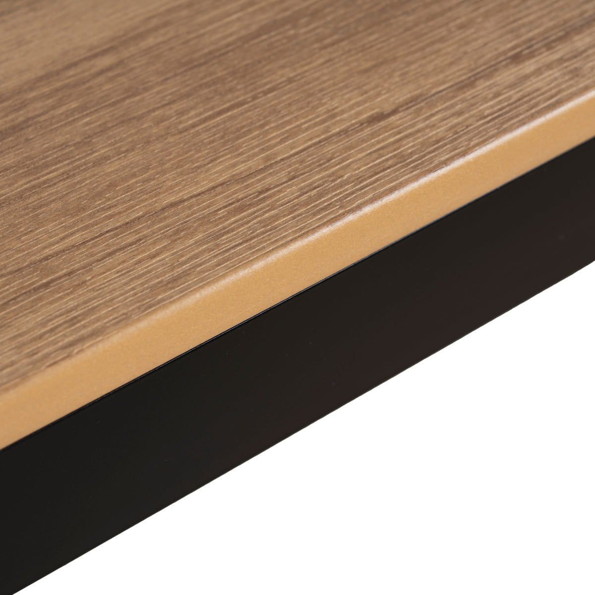 Monderra 1.6m Outdoor Dining Table – Black Frame, Natural Top – view 12