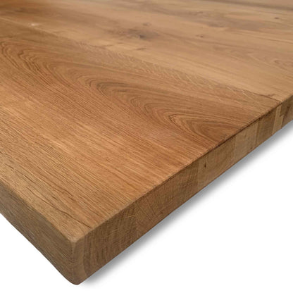 Arya 2.2m Natural Oak Dining Table - Black