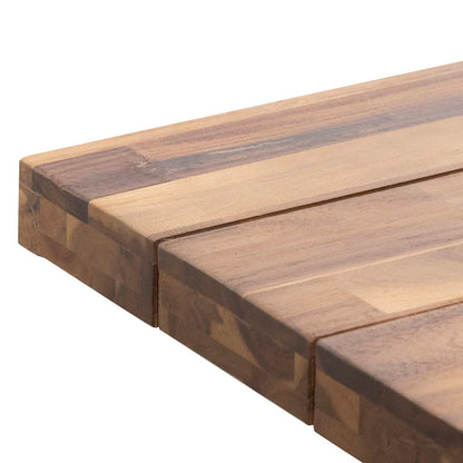 2.5m Outdoor Dining Table - Natural Top and White Base