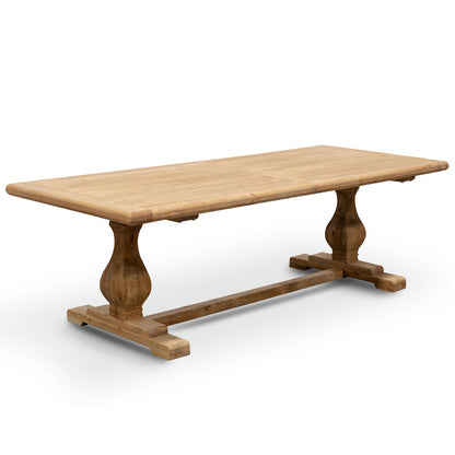 Titan Reclaimed 2.4m ELM Wood Dining Table - Rustic Natural