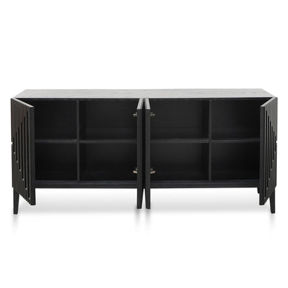 Marty 180cm Wooden Sideboard - Black