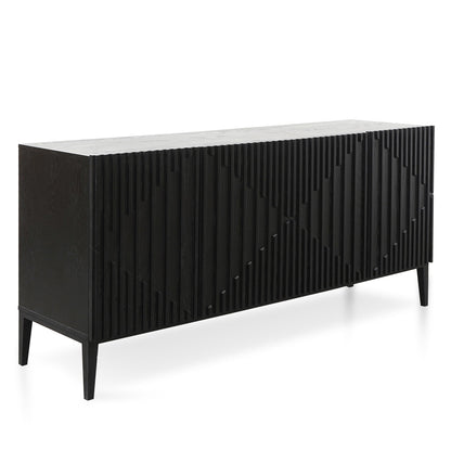 Marty 180cm Wooden Sideboard - Black