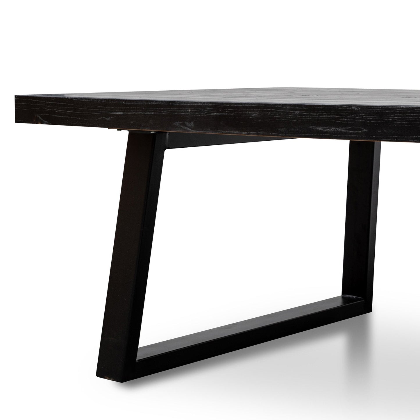 Edwin 3m Reclaimed Wood Dining Table - 1.2m (W) - Full Black