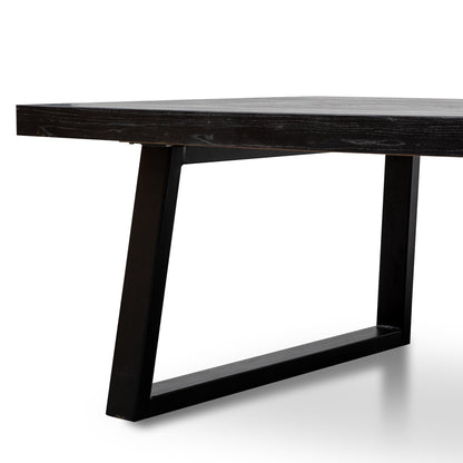 Edwin 3m Reclaimed Wood Dining Table - 1.2m (W) - Full Black
