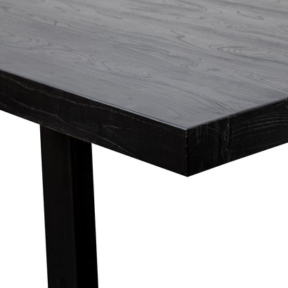 Edwin 3m Reclaimed Wood Dining Table - 1.2m (W) - Full Black