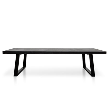 Edwin 3m Reclaimed Wood Dining Table - 1.2m (W) - Full Black