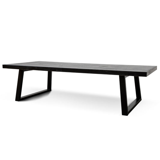 Edwin 3m Reclaimed Wood Dining Table - 1.2m (W) - Full Black