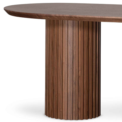 2.5m Wooden Dining Table - Walnut