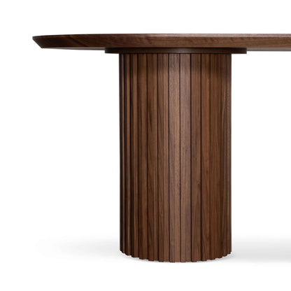 Marty 2.2m Wooden Dining Table - Walnut