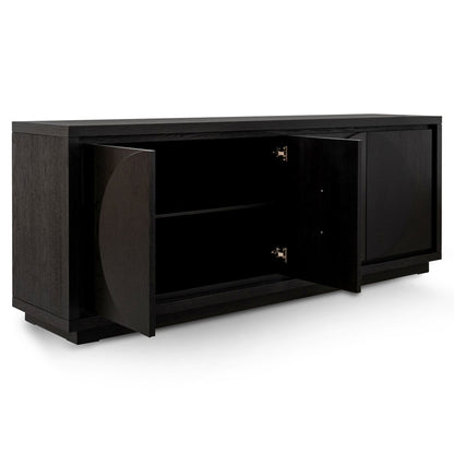 Bonnie 2m Wooden Buffet Unit - Textured Espresso Black