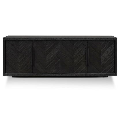 Miriam 2m Oak Buffet Unit - Textured Espresso Black