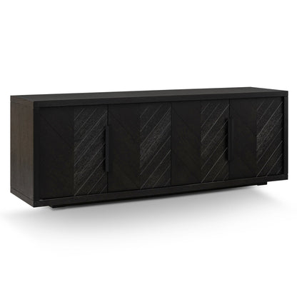 Miriam 2m Oak Buffet Unit - Textured Espresso Black
