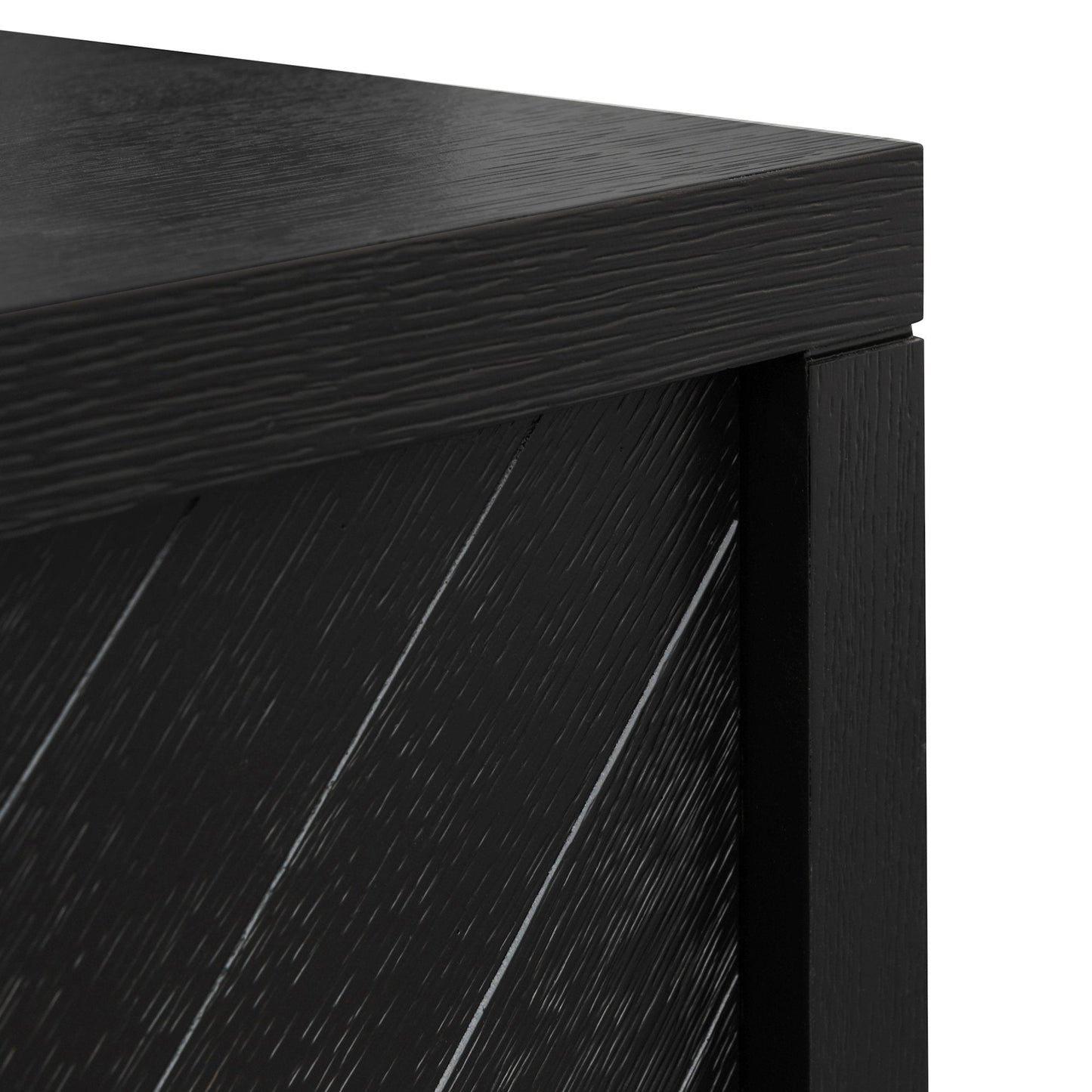 Miriam 2m Oak Buffet Unit - Textured Espresso Black