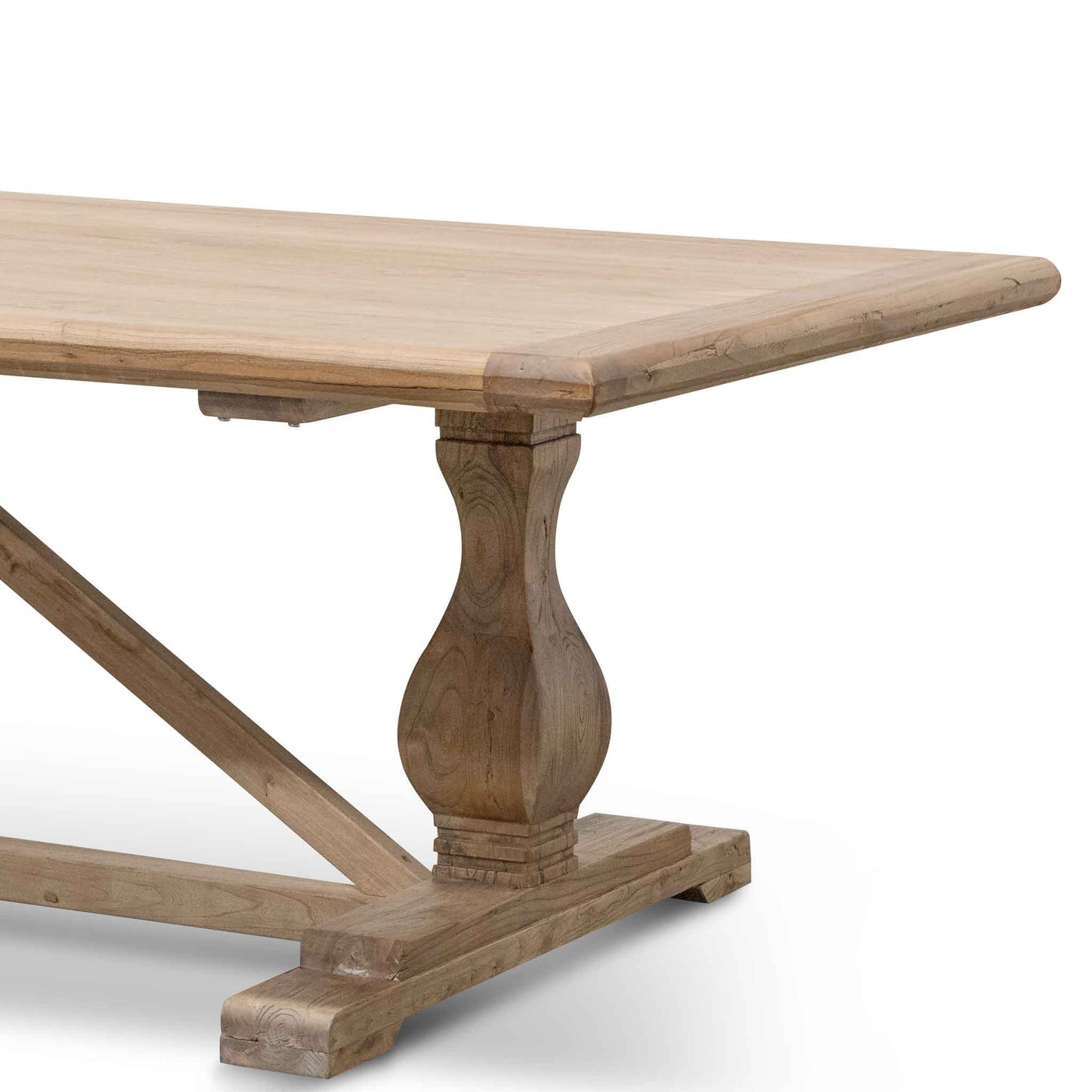Titan Reclaimed ELM Dining Table 3m - Rustic Natural - 120cm (W)
