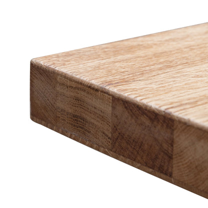 Ex Display - Elma 2.2m Dining Table - Rustic Oak - Wooden Metal base