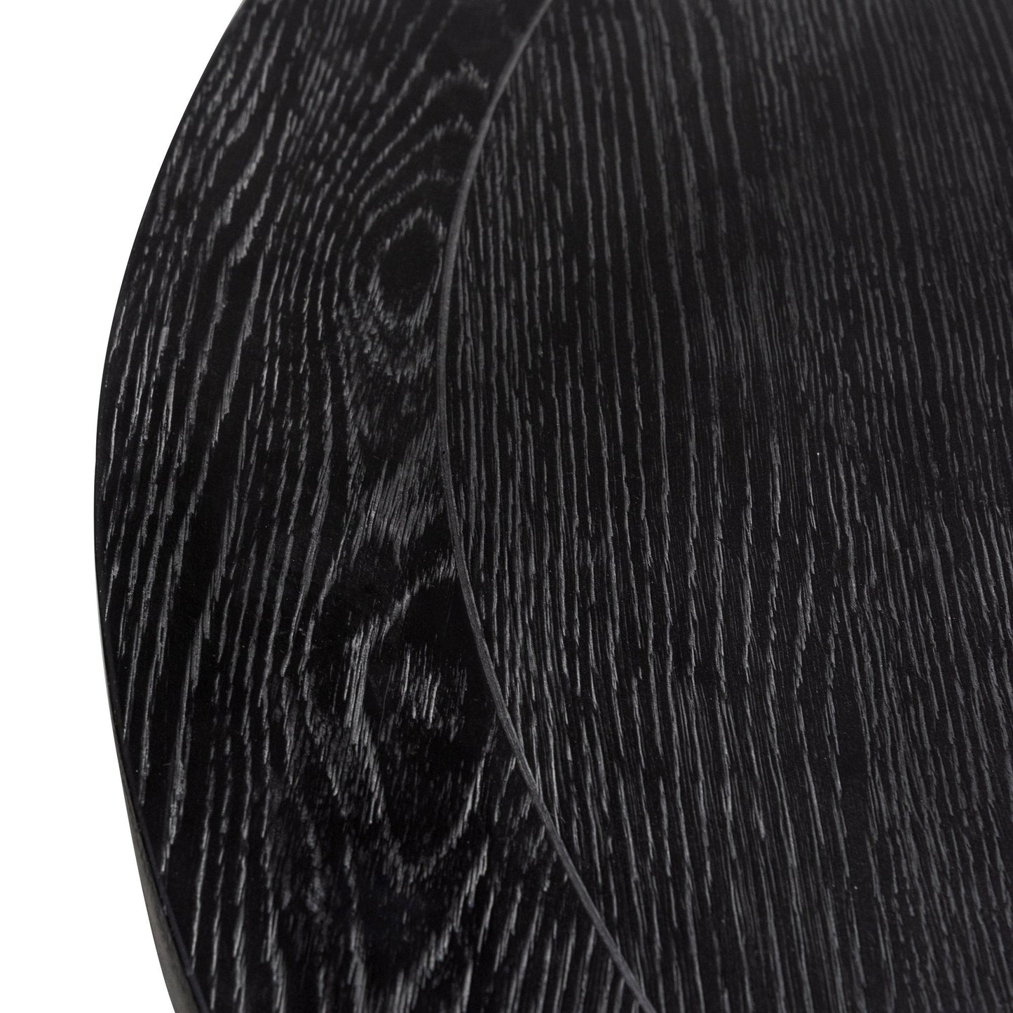 Darrel 1.5m Round Wooden Dining Table - Full Black