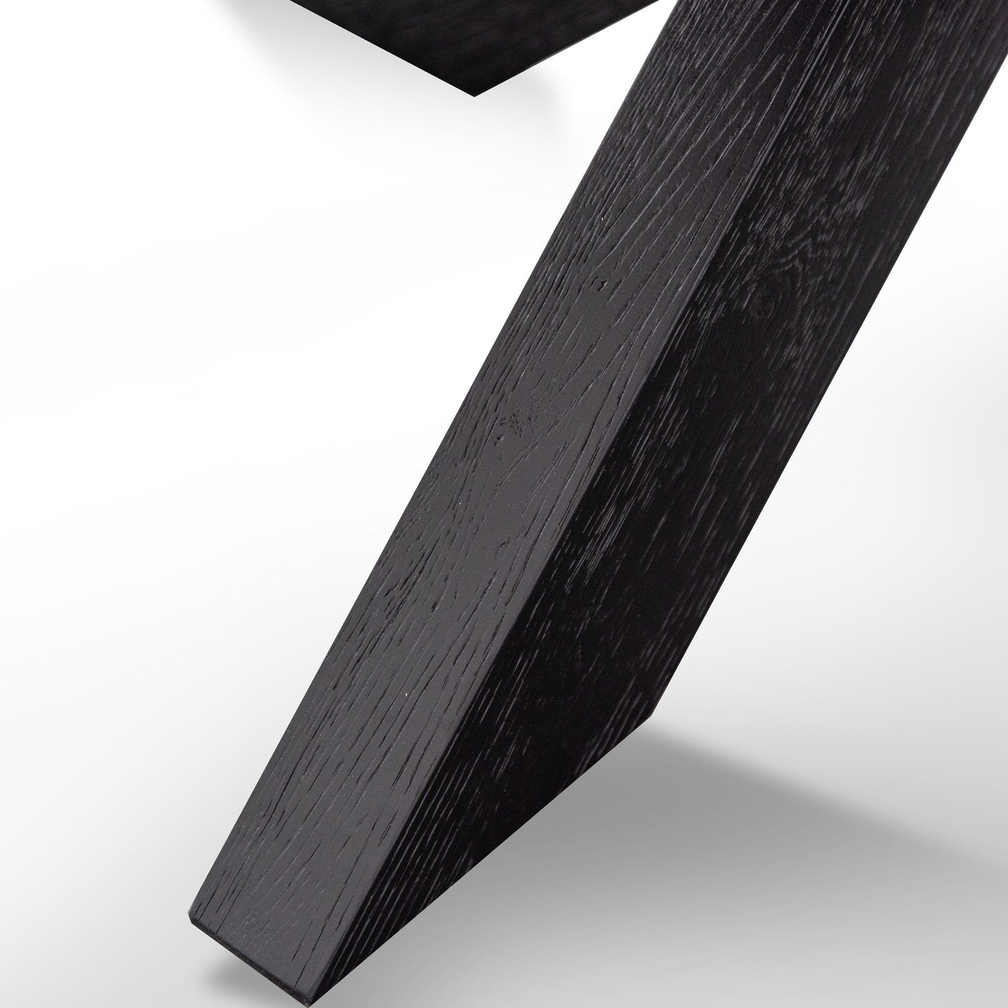 Darrel 1.5m Round Wooden Dining Table - Full Black