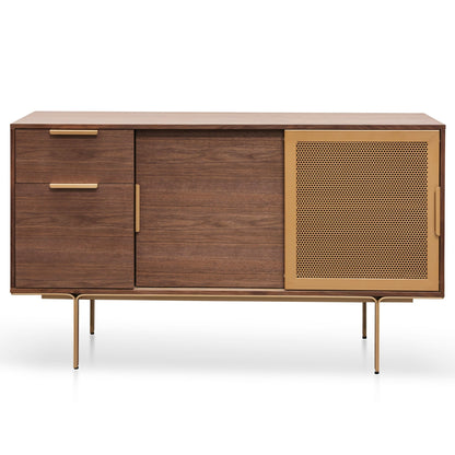 CDT6224-IG 1.45m Walnut Buffet Unit - Brass
