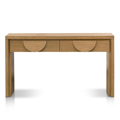 140cm Console Table with Drawers - Dusty Oak