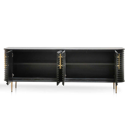 2.2m Buffet Unit - Textured Espresso Black