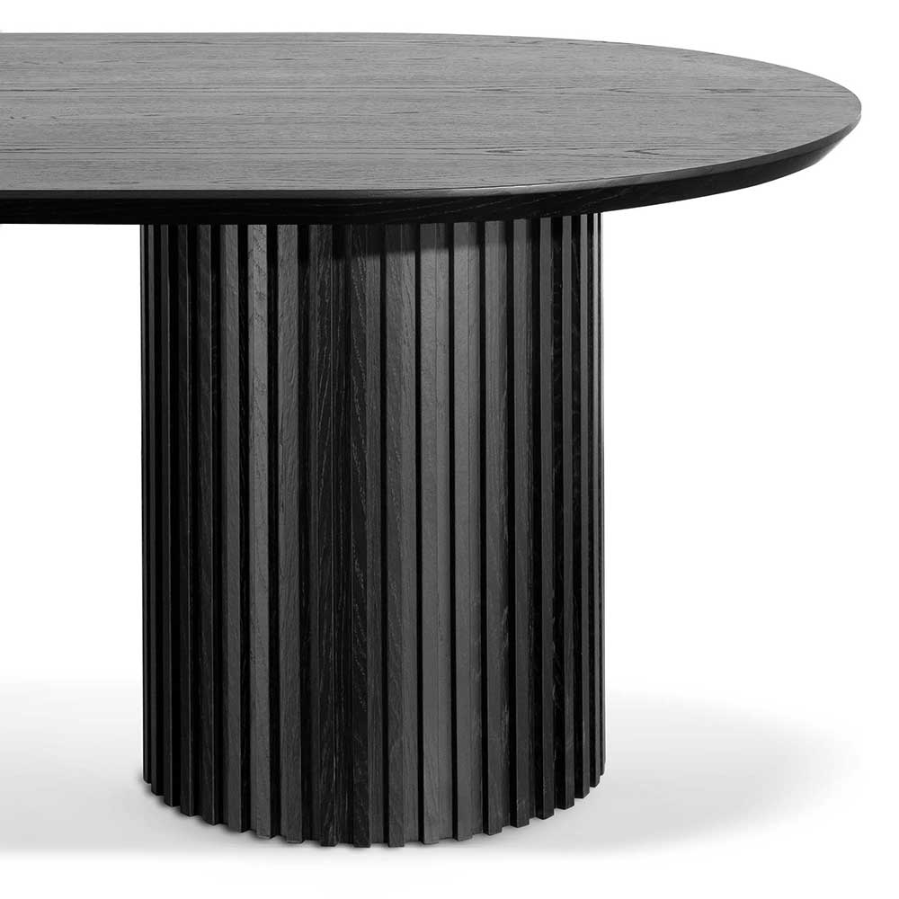 CDT6423-CN 2.8m Wooden Dining Table - Black