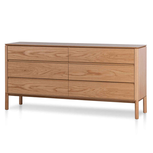 6 Drawers Wooden Chest - Natural