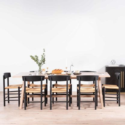 Murillo 2.2m Wooden Dining Table - Washed Natural