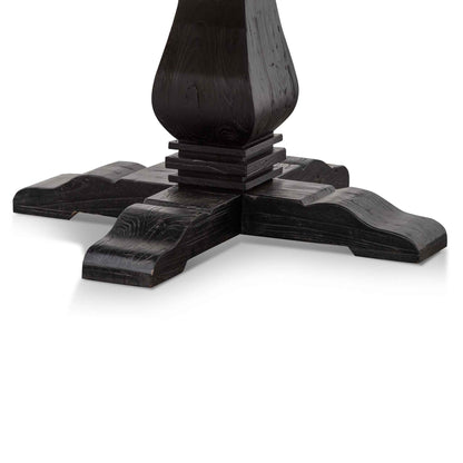 Ex Display - Kara Reclaimed 1.6m Round Dining Table - Natural Top and Black Base