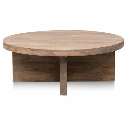 CDT6563 100cm Round Coffee Table - Natural-Thick Base