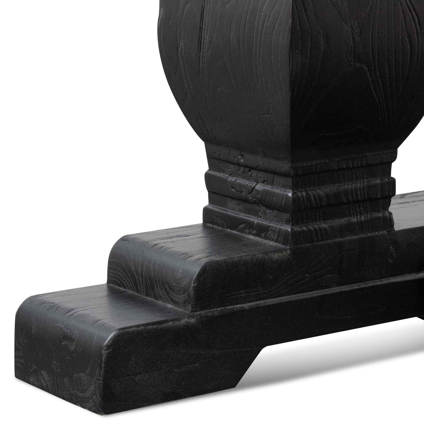 Artica Elm Wood Dining Table 2.4m - Full Black