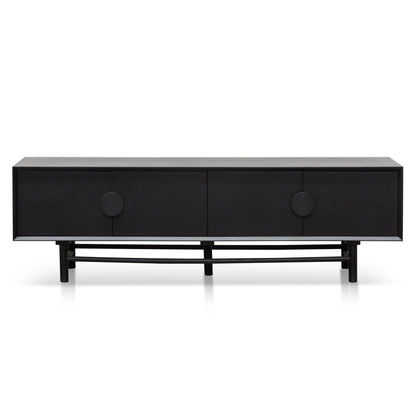 1.8m Wooden TV Entertainment Unit - Black