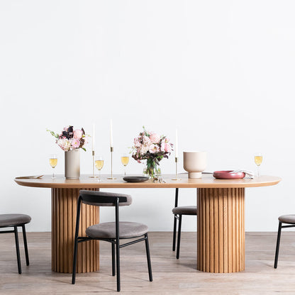 Marty 2.2m Wooden Dining Table - Natural