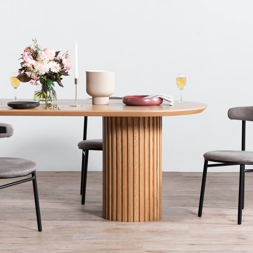 Marty 2.5m Wooden Dining Table - Natural