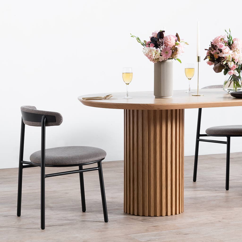 Marty 2.5m Wooden Dining Table - Natural