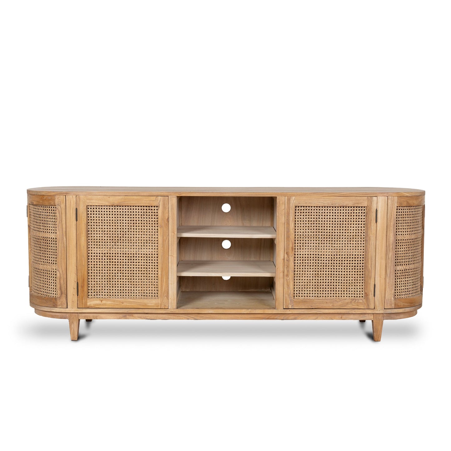 CDT6768 2.1m Sideboard Unit - Natural with Rattan Doors