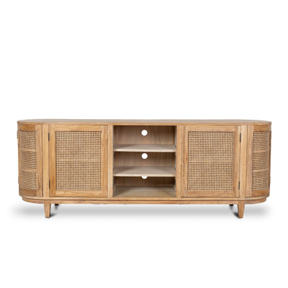 CDT6768 2.1m Sideboard Unit - Natural with Rattan Doors